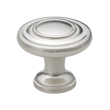 Gliderite Hardware 1-1/4 in. Satin Nickel Rippled Cabinet Knob, 10PK 5415-SN-10